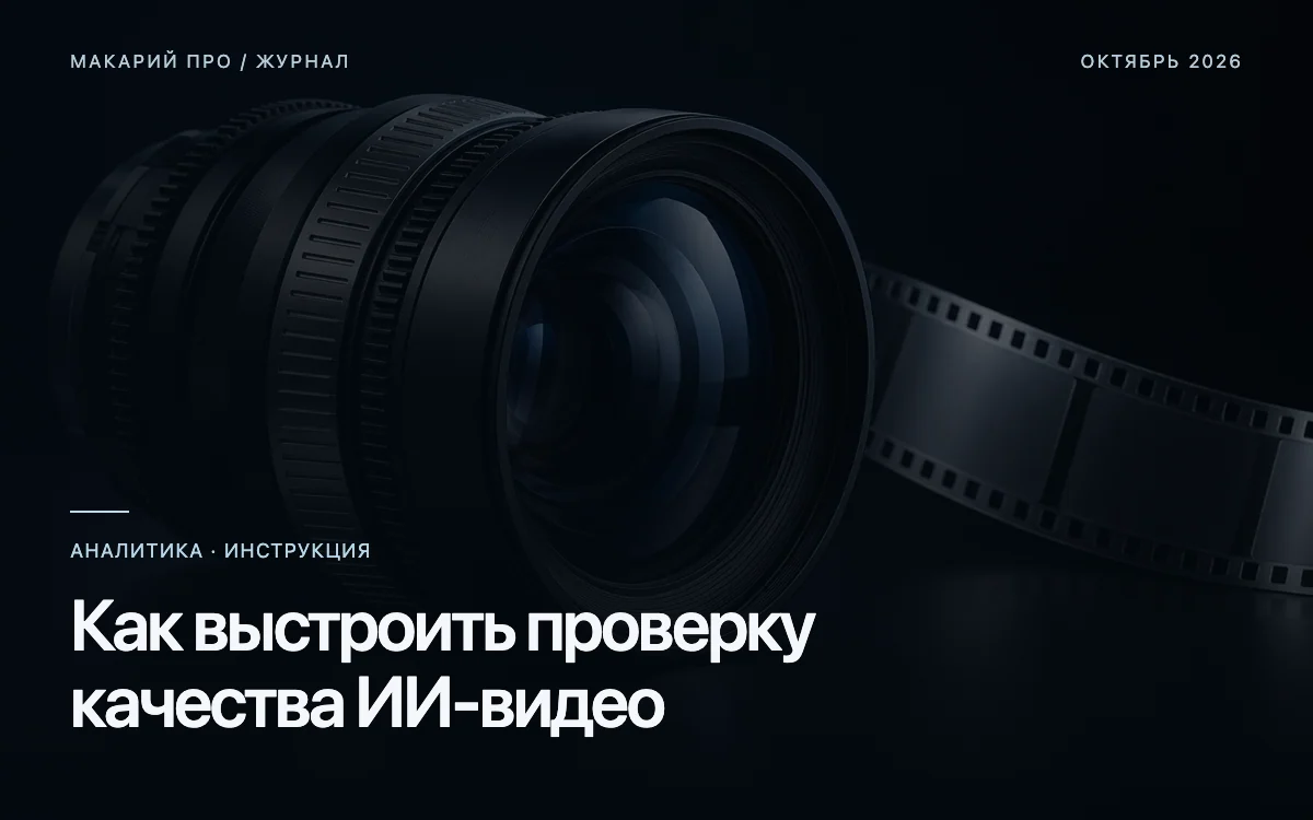 Как выстроить проверку качества ИИ-видео — редакционная иллюстрация