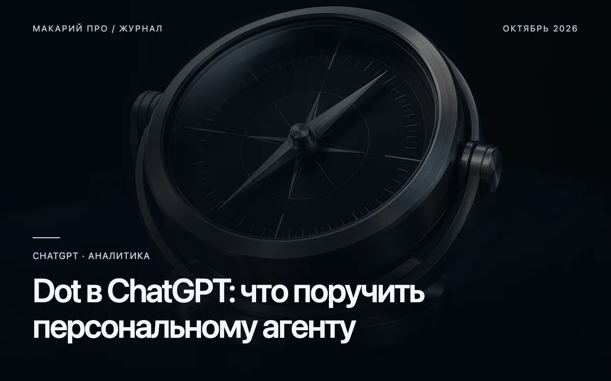 Dot в ChatGPT: что поручить персональному агенту — редакционная иллюстрация