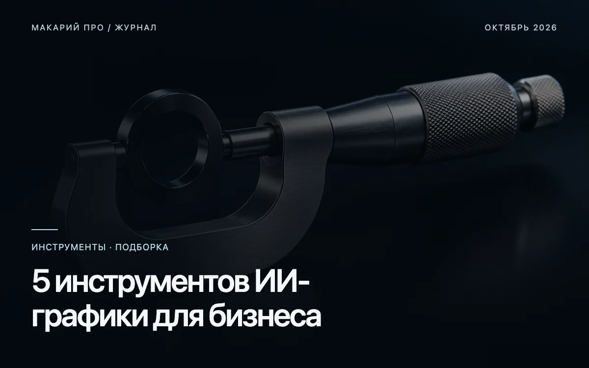 5 инструментов ИИ-графики для бизнеса — редакционная иллюстрация