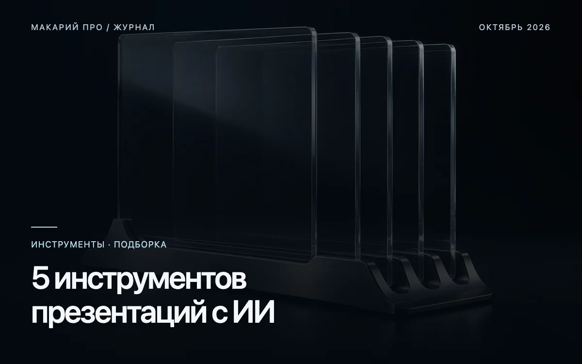 5 инструментов презентаций с ИИ — редакционная иллюстрация