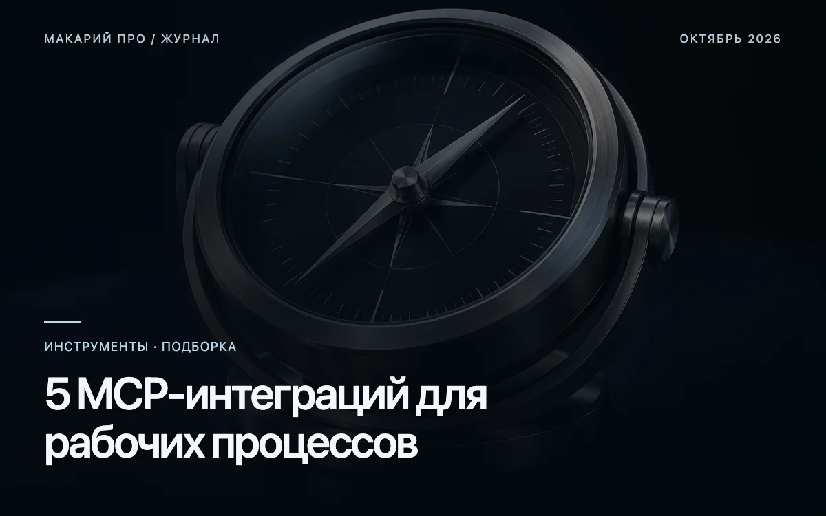 5 MCP-интеграций для рабочих процессов — редакционная иллюстрация